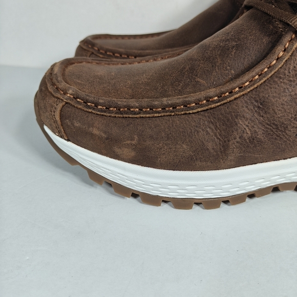 SUREWAY  Chukka Boots Comfort Driving Leather Moc Toe Work Boots Men's Shoe 9.5 - Picture 3 of 11